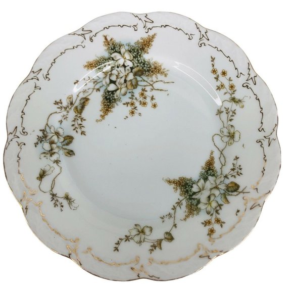 5 Crown Imperial Salad Plates Made Bavaria Germany Floral 7 3/4” CIM18 Porcelain - Picture 5 of 12
